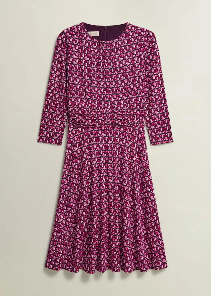 Women Bayview Jersey Dress Pink Multi Hobbs Dresses and Jumpsuits