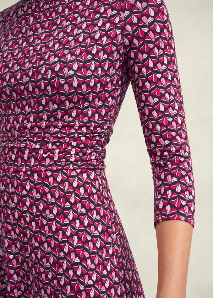 Women Bayview Jersey Dress Pink Multi Hobbs Dresses and Jumpsuits