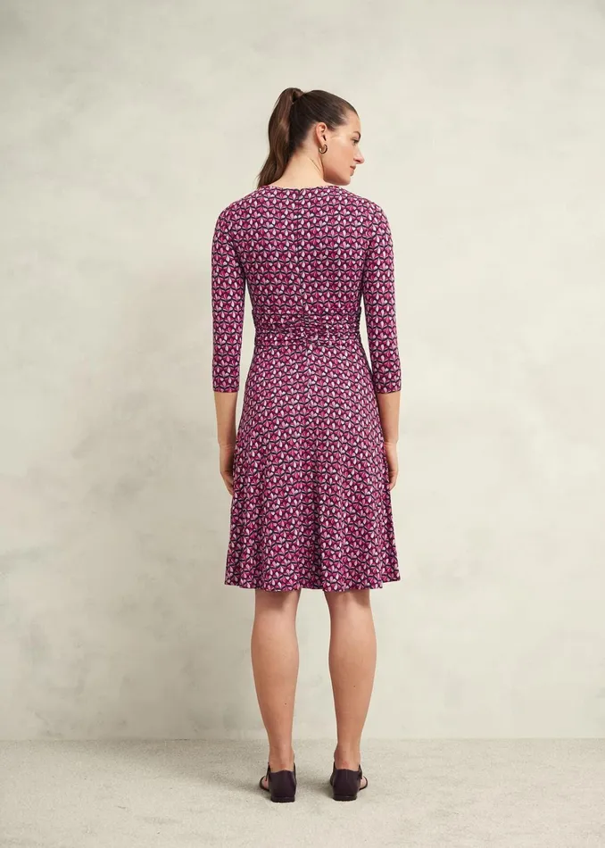 Women Bayview Jersey Dress Pink Multi Hobbs Dresses and Jumpsuits