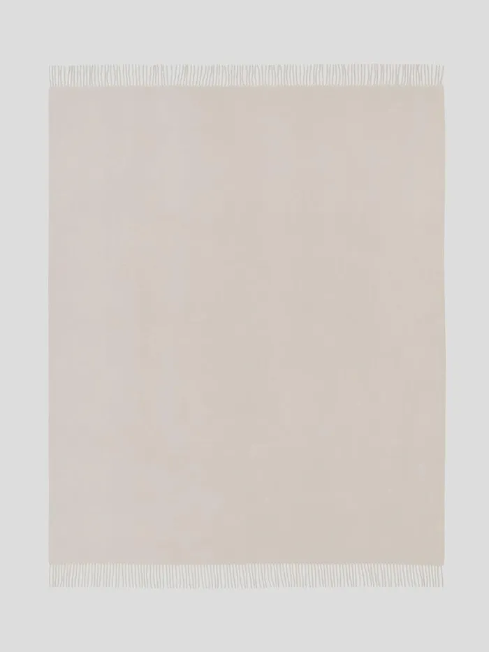Women Begg X Co Arran Scarf Arran Solid Cashmere Throw Oyster