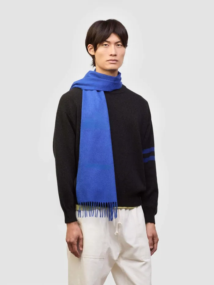 Women Begg X Co Arran Scarf Arran Solid Classic Cashmere Scarf Sapphire