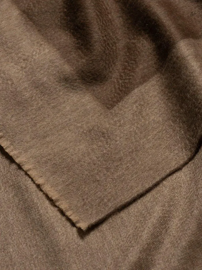 Women Begg X Co Arran Scarf Oversized Arran Border Cashmere Blanket Mink