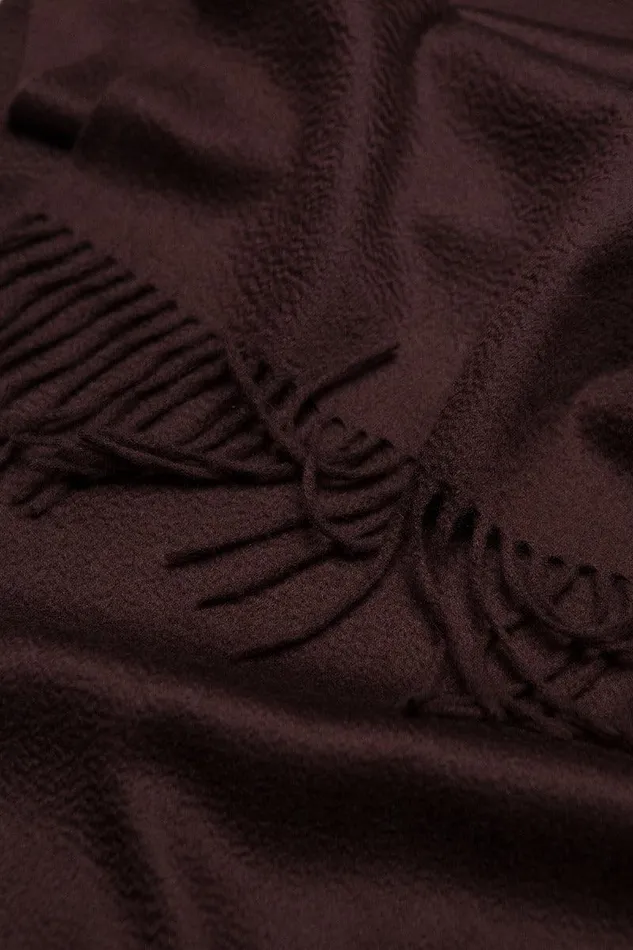 Women Begg X Co Scarves Arran Solid Oversized Cashmere Scarf Chocolate