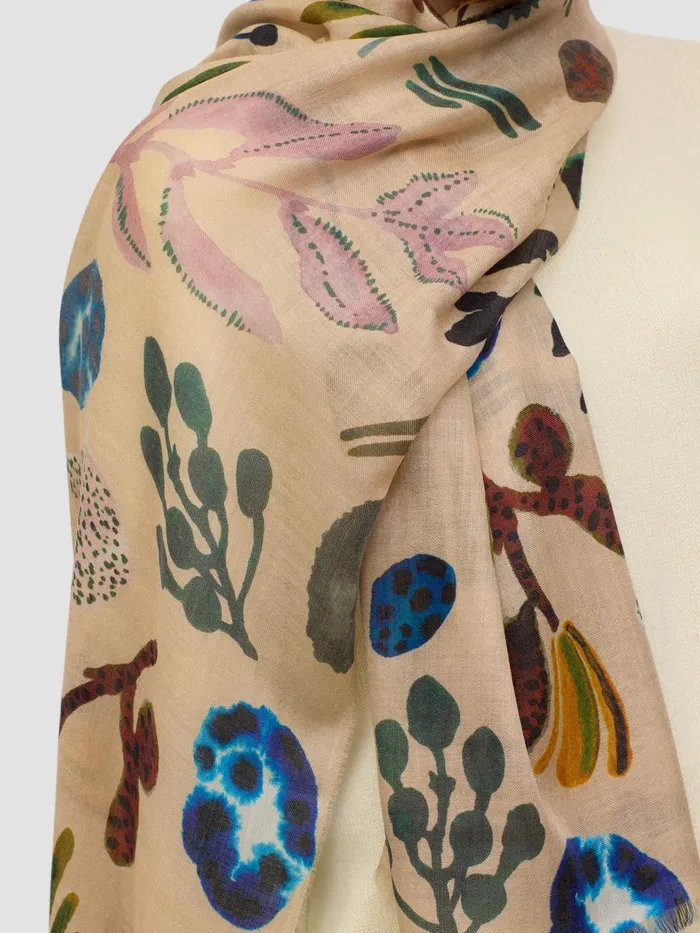 Women Begg X Co Scarves Wispy Cecile Superfine Cashmere Scarf Natural Pink