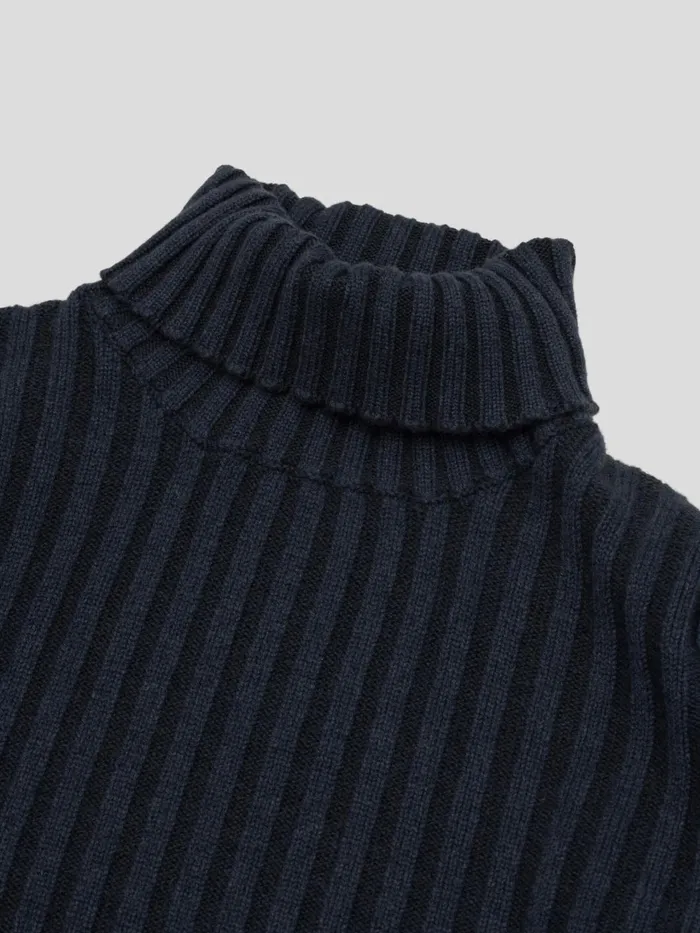 Women Begg X Co Sweaters Cawdor Roll Collar Cashmere Sweater Mazarine Astrakhan