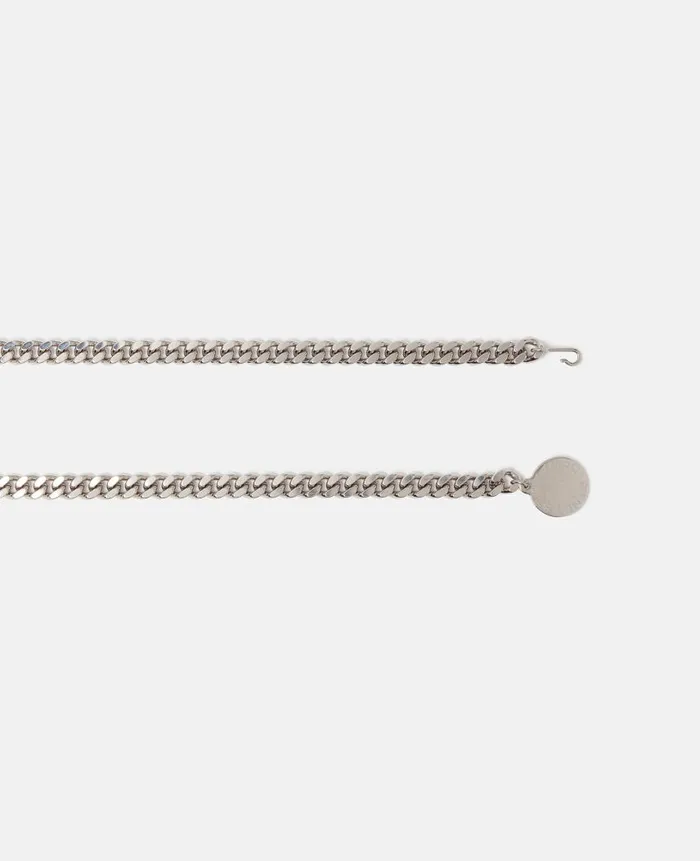 Women Belts Stella McCartney Falabella Chain Belt Metallic Silver