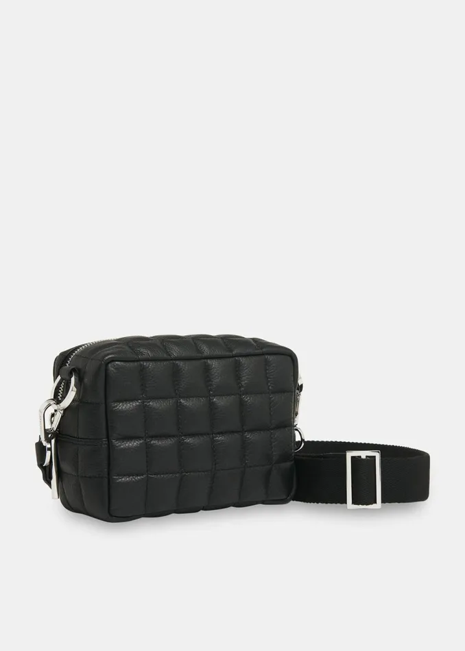 Women Bibi Bags Whistles Black Quilted Bibi Crossbody Bag