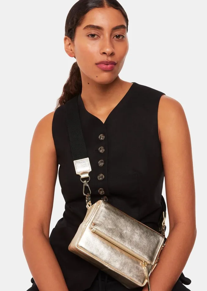 Women Bibi Bags Whistles Gold Bibi Crossbody Bag
