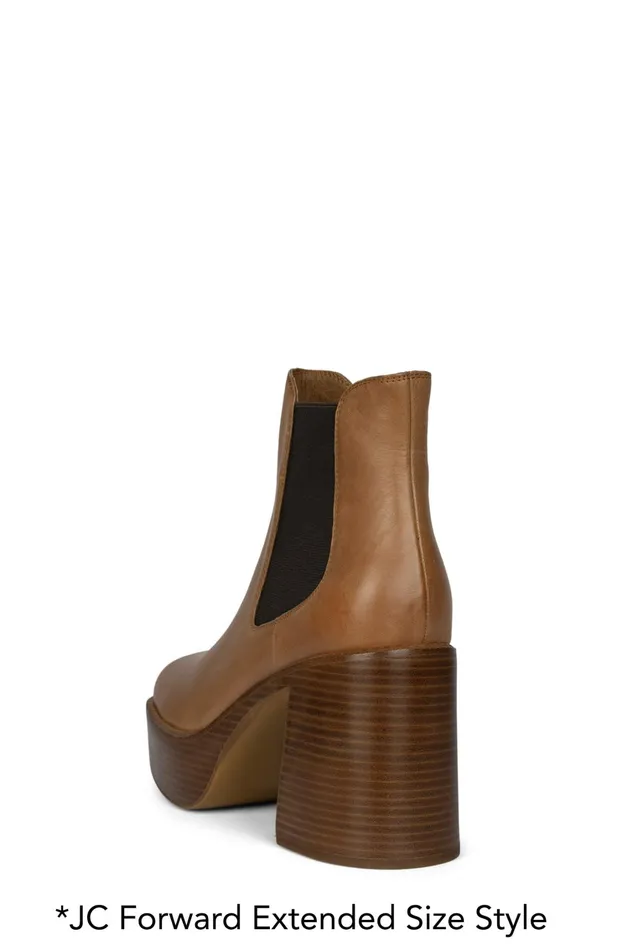 Women Boot Jeffrey Campbell DRUMNBASS Tan Tan Polish Stack