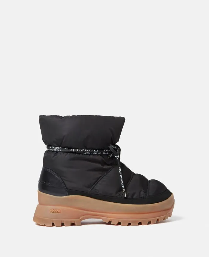 Women Boots Stella McCartney Trace Puffy Booties Black
