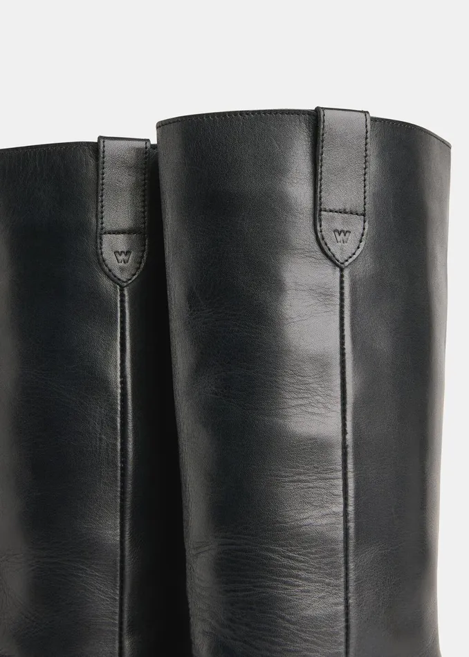Women Boots Whistles Black Matteo Knee High Biker Boot