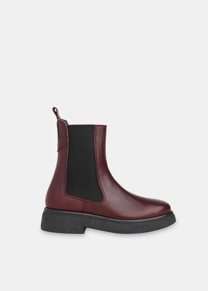 Women Boots Whistles Burgundy Aelin Chelsea Boot