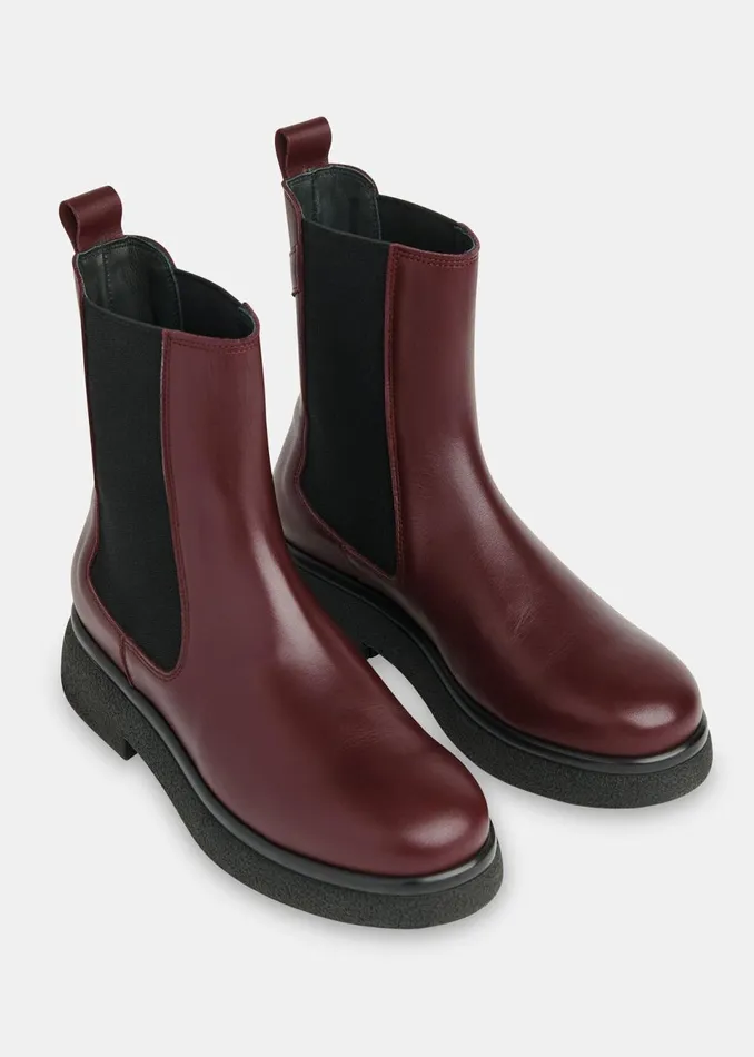 Women Boots Whistles Burgundy Aelin Chelsea Boot