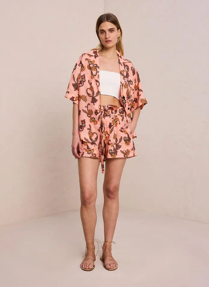 Women Bottoms ALC Barrett Linen Short Sandstone Multi