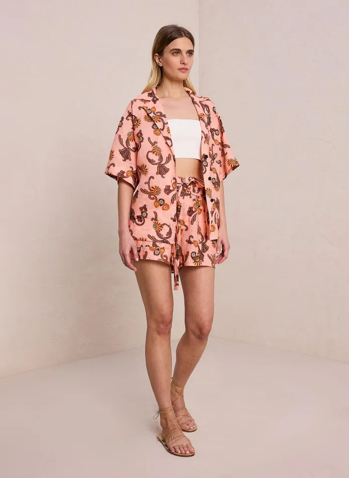 Women Bottoms ALC Barrett Linen Short Sandstone Multi