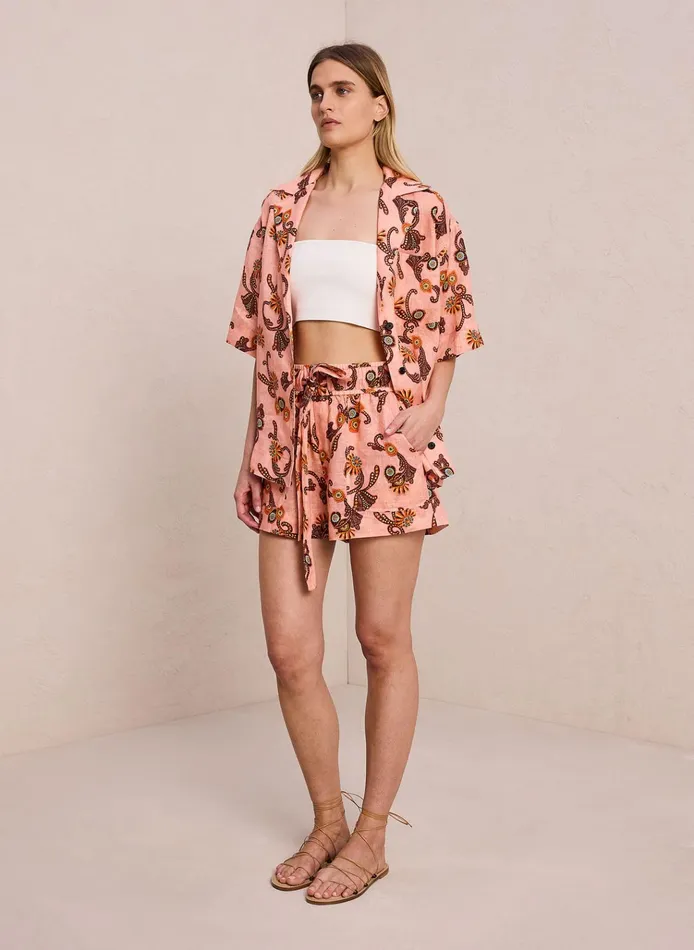 Women Bottoms ALC Barrett Linen Short Sandstone Multi
