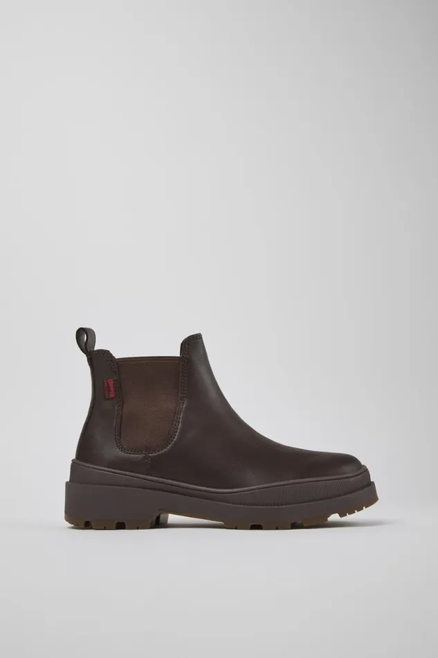 Women Camper Ankle Boots Brutus Trek HYDROSHIELD MICHELIN Brown Leather Ankle Boots
