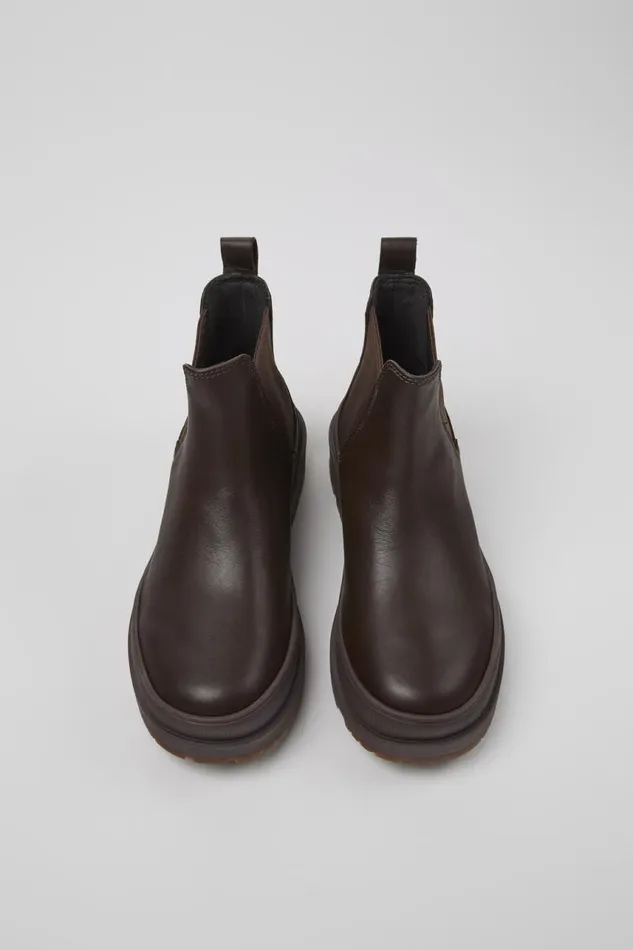 Women Camper Ankle Boots Brutus Trek HYDROSHIELD MICHELIN Brown Leather Ankle Boots