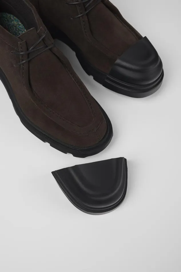 Women Camper Ankle Boots Junction Gray Nubuck Shoes Women Camper Ankle Boots Junction Gray Nubuck Shoes