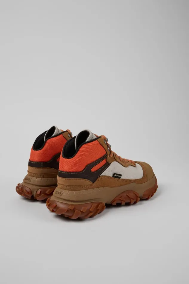 Women Camper Ankle Boots Karst Trek GORETEX Brown And Gray Ankle Boots