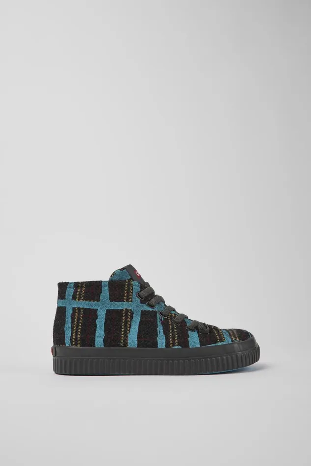 Women Camper Ankle Boots Peu Roda Blue Multicolored Recycled Wool Sneakers Women Camper Ankle Boots Peu Roda Blue Multicolored Recycled Wool Sneakers