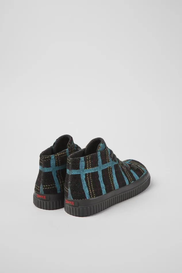 Women Camper Ankle Boots Peu Roda Blue Multicolored Recycled Wool Sneakers Women Camper Ankle Boots Peu Roda Blue Multicolored Recycled Wool Sneakers
