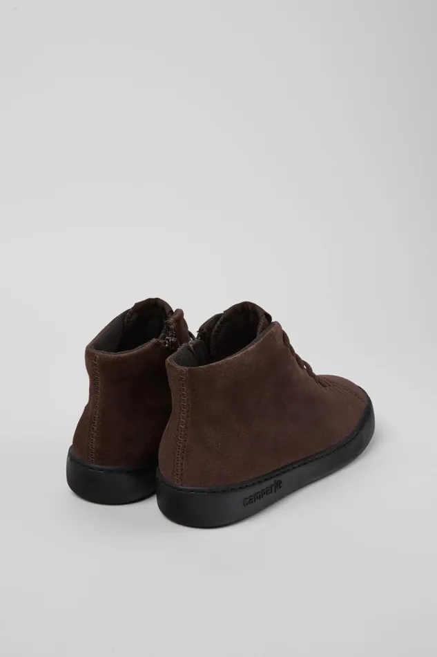 Women Camper Ankle Boots Peu Touring Brown Nubuck Ankle Boots