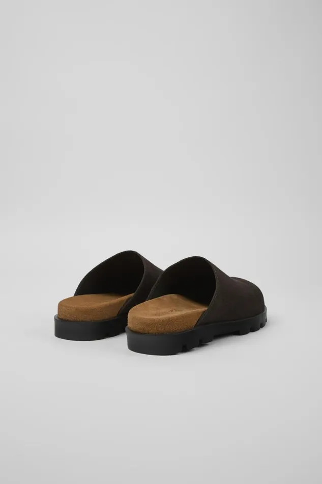 Women Camper Casual Shoes Brutus Sandal Gray Nubuck Clog