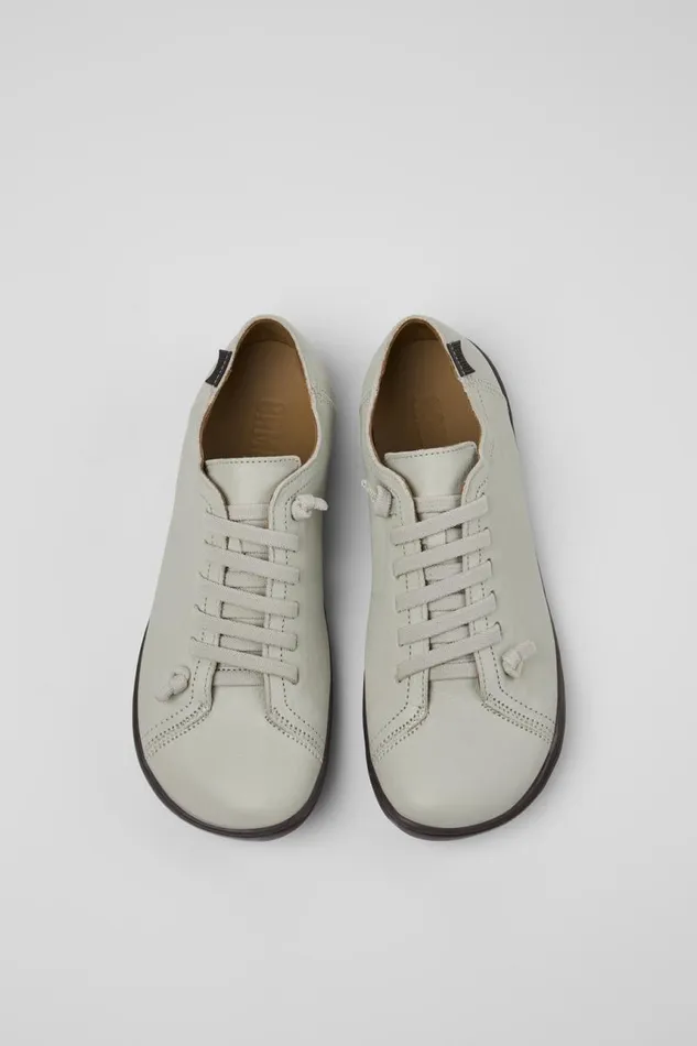 Women Camper Casual Shoes Peu Gray Leather Shoes Women Camper Casual Shoes Peu Gray Leather Shoes