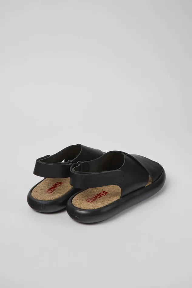 Women Camper Flat Shoes Pelotas Flota Black Leather Sandals Women Camper Flat Shoes Pelotas Flota Black Leather Sandals
