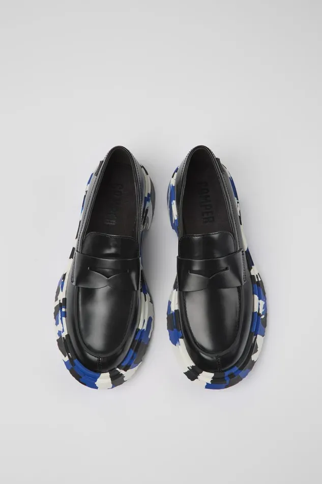 Women Camper Formal Shoes Walden Black Leather Loafer Women Camper Formal Shoes Walden Black Leather Loafer