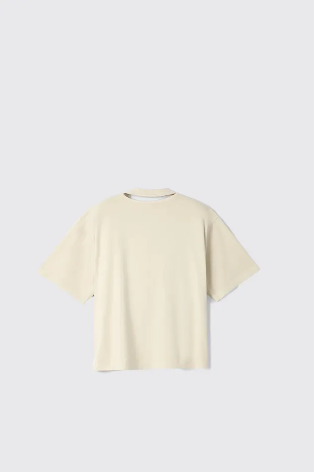 Women Camper Jersey TShirt Beige Organic Cotton TShirt Women Camper Jersey TShirt Beige Organic Cotton TShirt