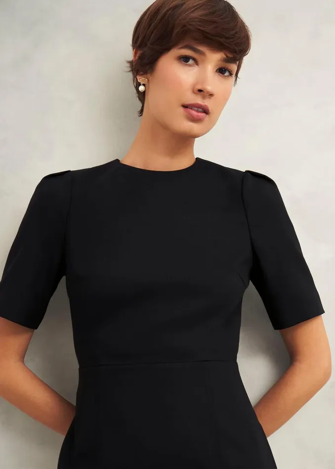 Women Casey Dress With Wool Black Hobbs Dresses and Jumpsuits