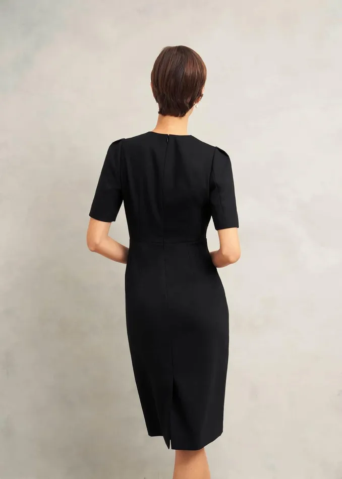 Women Casey Dress With Wool Black Hobbs Dresses and Jumpsuits