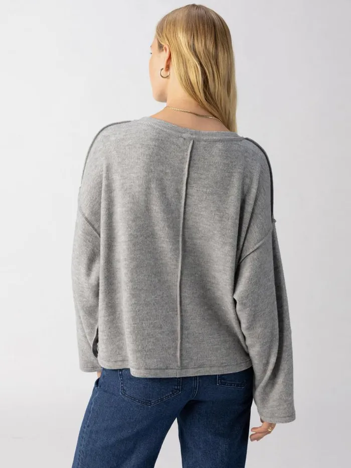 Women Change Of Scenery Knit Top Heather Ash Sanctuary Clothing Sweaters and Cardis