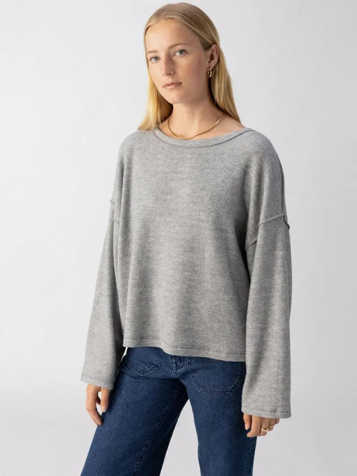 Women Change Of Scenery Knit Top Heather Ash Sanctuary Clothing Sweaters and Cardis