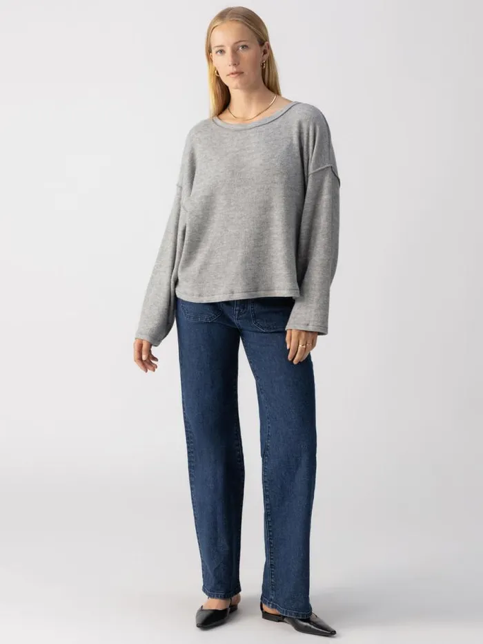 Women Change Of Scenery Knit Top Heather Ash Sanctuary Clothing Sweaters and Cardis