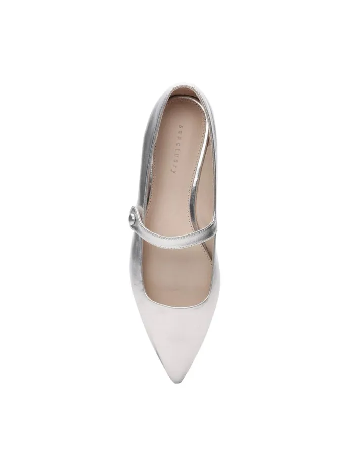 Women Clamour Ballet Flat White Gold Sanctuary Clothing Ballet Flats Women Clamour Ballet Flat White Gold Sanctuary Clothing Ballet Flats