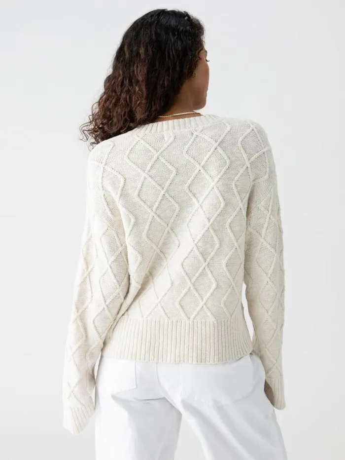Women Coastal Cable Crewneck Sweater Chalk Sanctuary Clothing Sweaters and Cardis Women Coastal Cable Crewneck Sweater Chalk Sanctuary Clothing Sweaters and Cardis