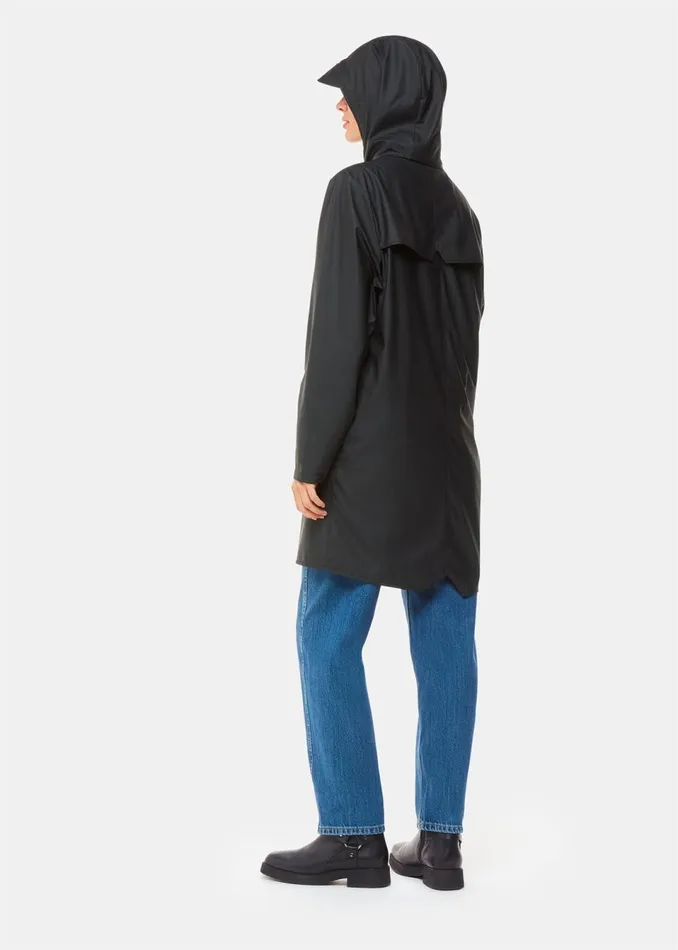 Women Coats and Jackets Whistles Black Rains Long Jacket