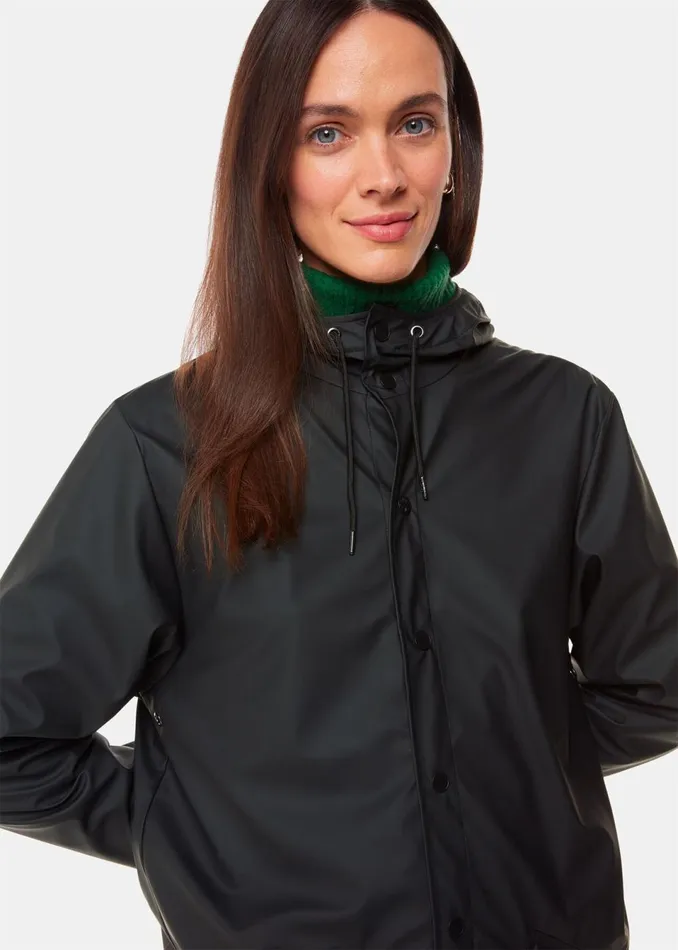 Women Coats and Jackets Whistles Black Rains Long Jacket