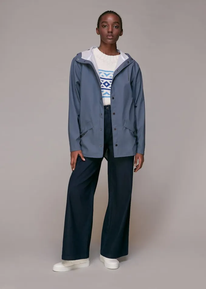 Women Coats and Jackets Whistles Blue Rains Jacket