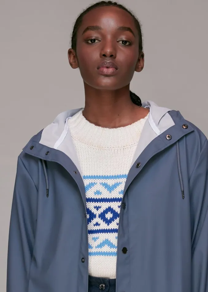 Women Coats and Jackets Whistles Blue Rains Jacket