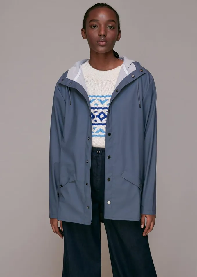 Women Coats and Jackets Whistles Blue Rains Jacket