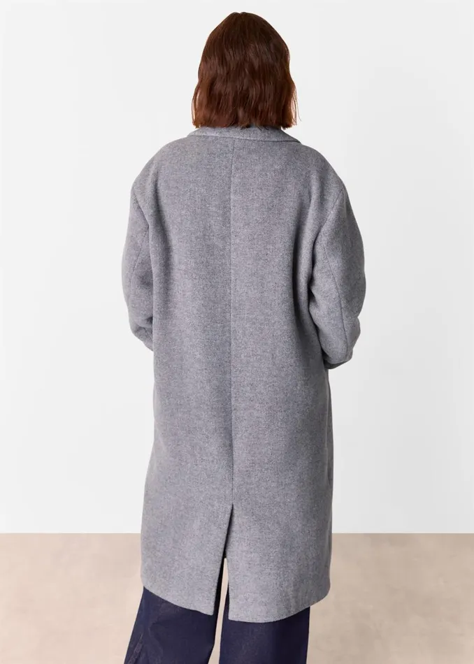 Women Coats and Jackets Whistles Grey Eliza Double Breasted Coat