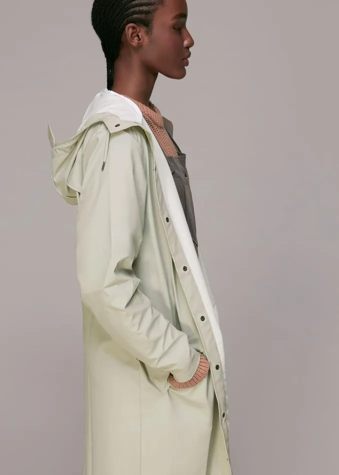Women Coats and Jackets Whistles Pale Grey Rains Long Jacket