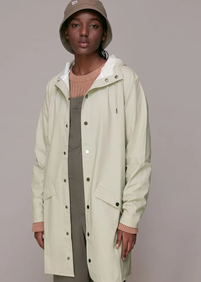 Women Coats and Jackets Whistles Pale Grey Rains Long Jacket