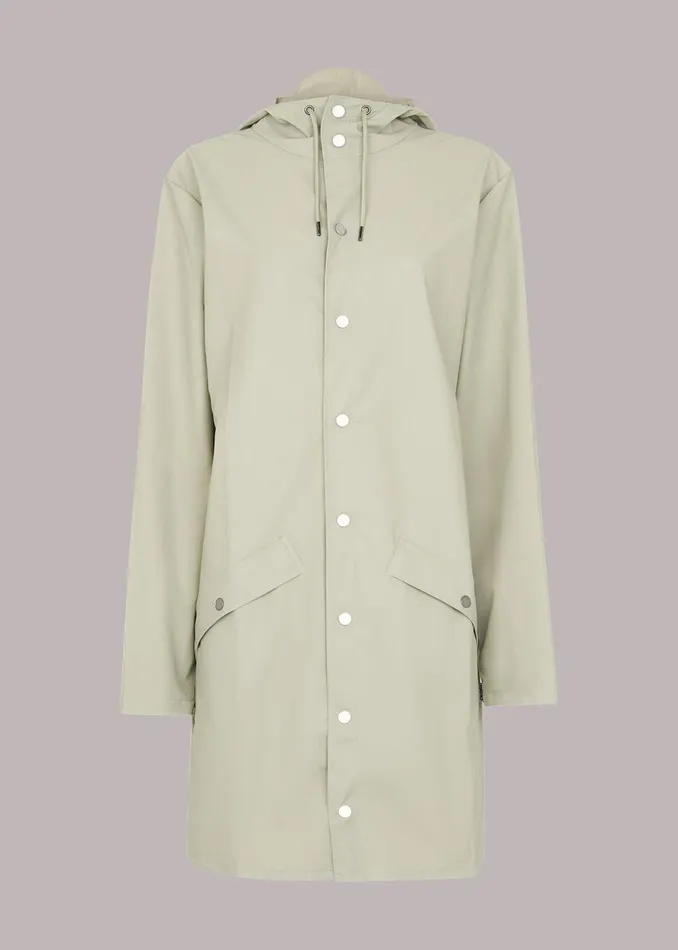 Women Coats and Jackets Whistles Pale Grey Rains Long Jacket