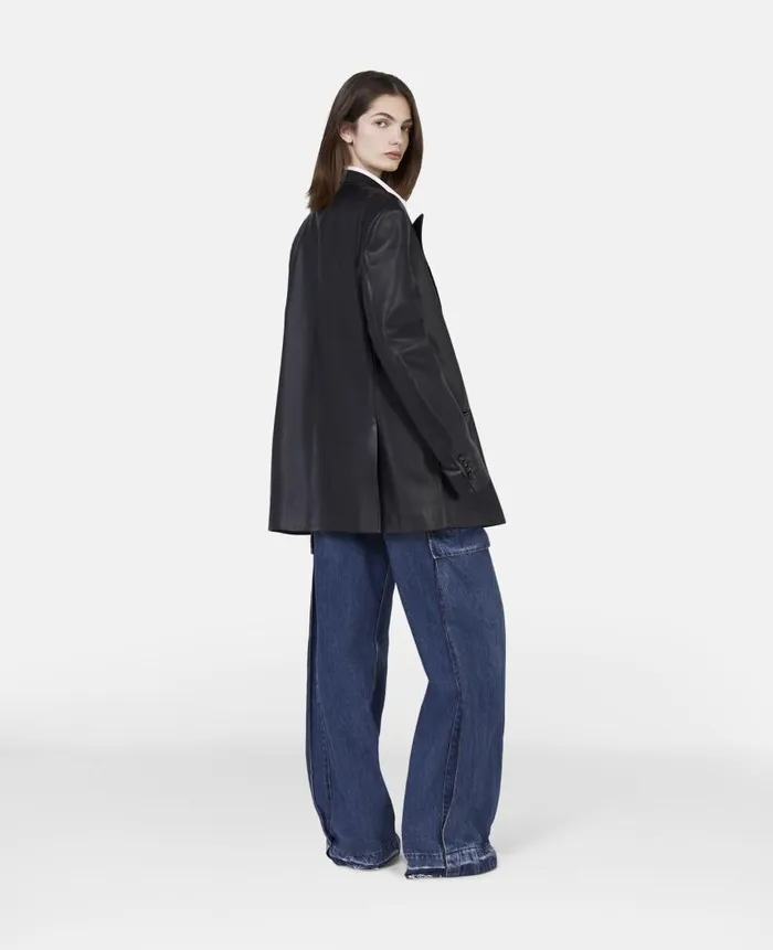 Women Coats And Jackets Stella McCartney Alter Mat Oversized DoubleBreasted Blazer Black