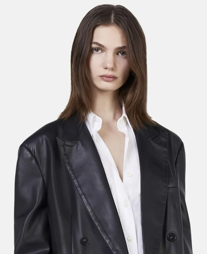 Women Coats And Jackets Stella McCartney Alter Mat Oversized DoubleBreasted Blazer Black